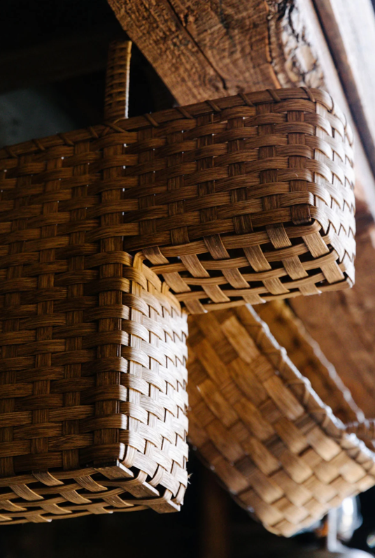 Stair Tote - Smoked Rattan