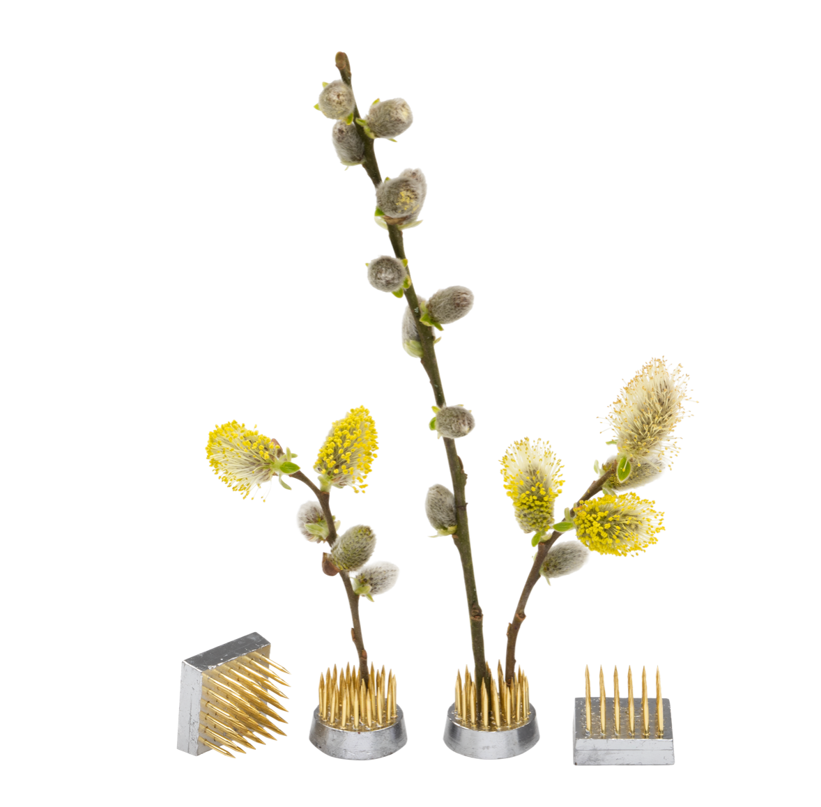 Mini Kenzen Brass Set Flower Frogs
