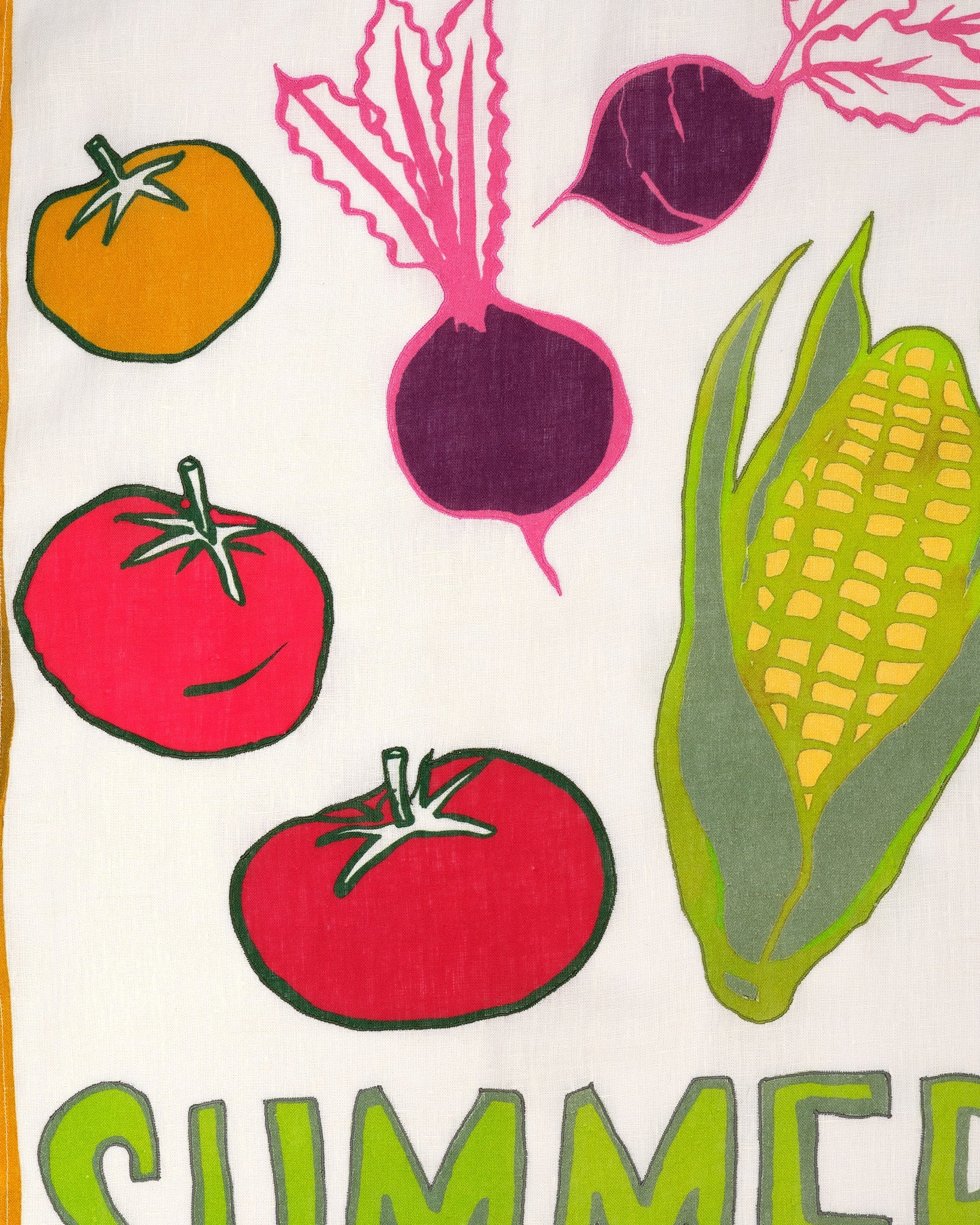 "Summer" Linen Tea Towel