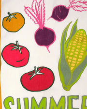 "Summer" Linen Tea Towel