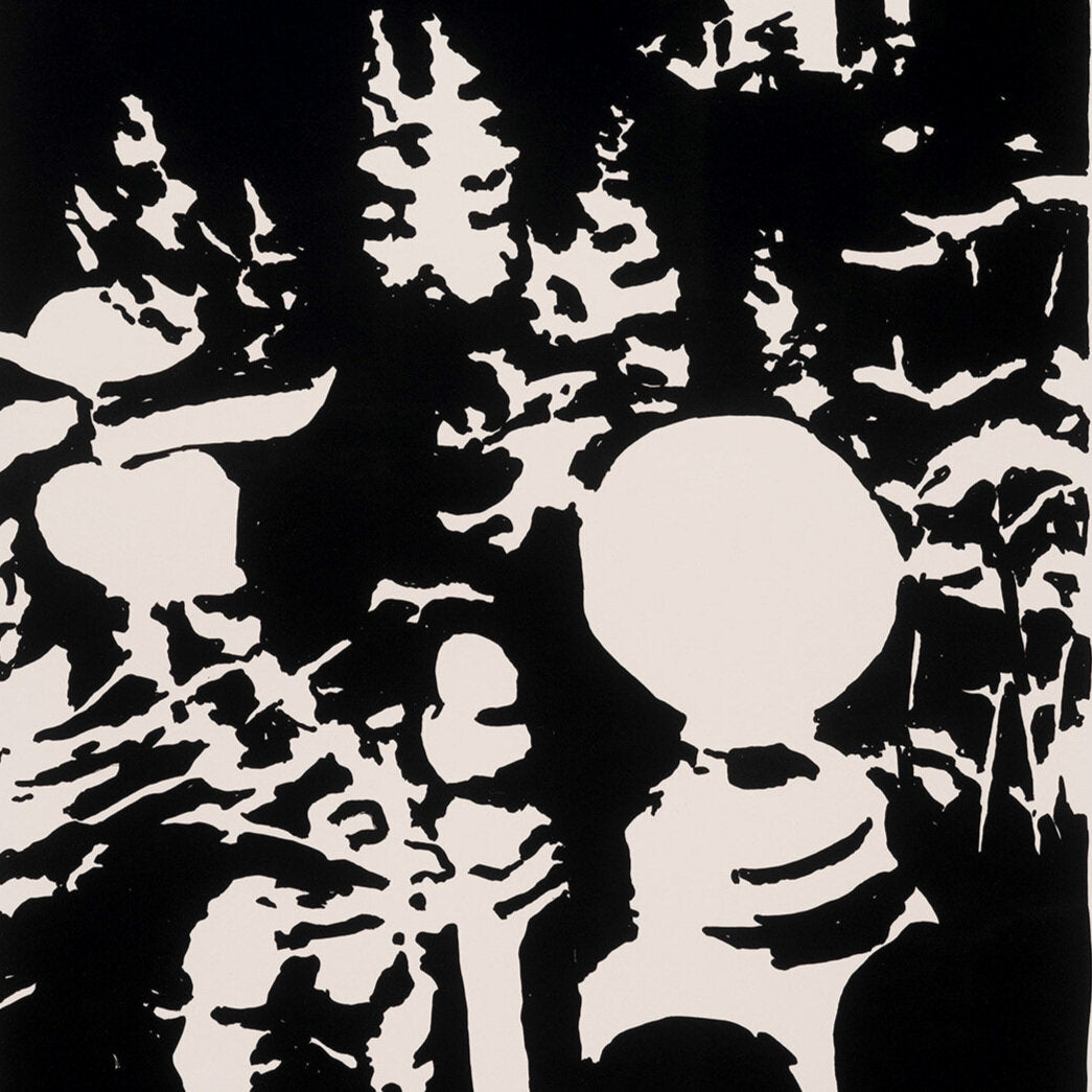 Robert Dash lithograph from Garden Portfolio “July 10 Today, the color of a teaspoon,” 1971 Black