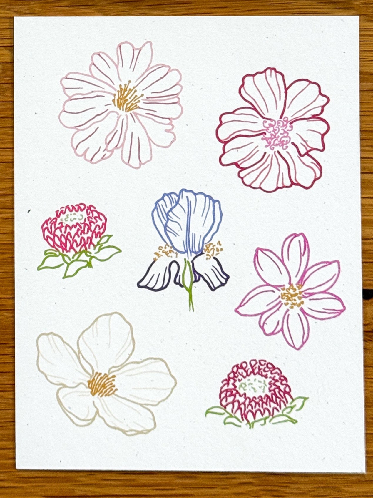 "Madoo Flowers" Greeting Card