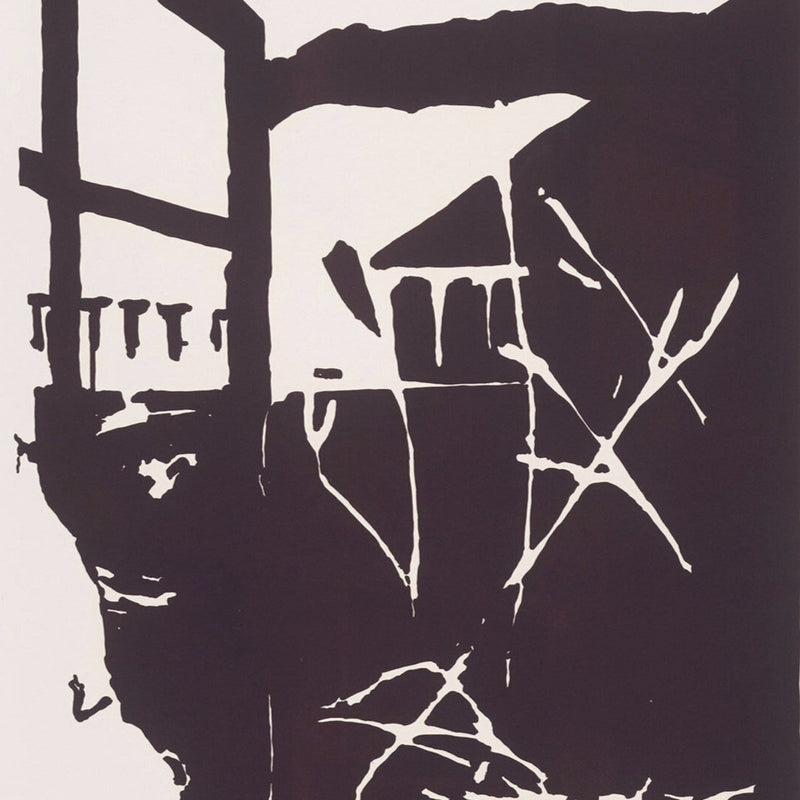 Robert Dash lithograph from Garden Portfolio “When does a mist become a fog?” 1971 Color