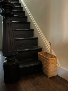 Stair Tote - Smoked Rattan