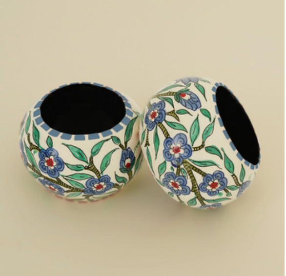 Paper Mache Napkin Rings - Set of 2