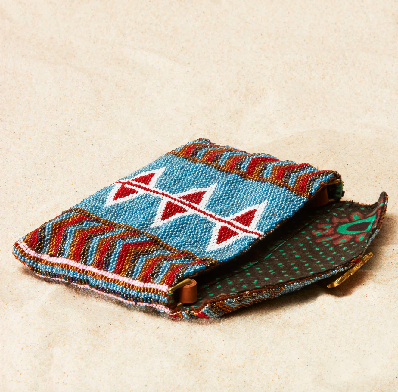The Manyatta Beaded Bag, Blue/Red