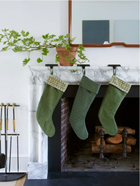 Boyd Wool Pinstripe Stocking - Green