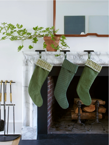 Boyd Wool Pinstripe Stocking - Green
