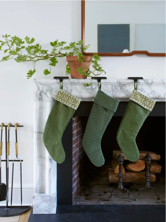 Boyd Wool Pinstripe Stocking - Green