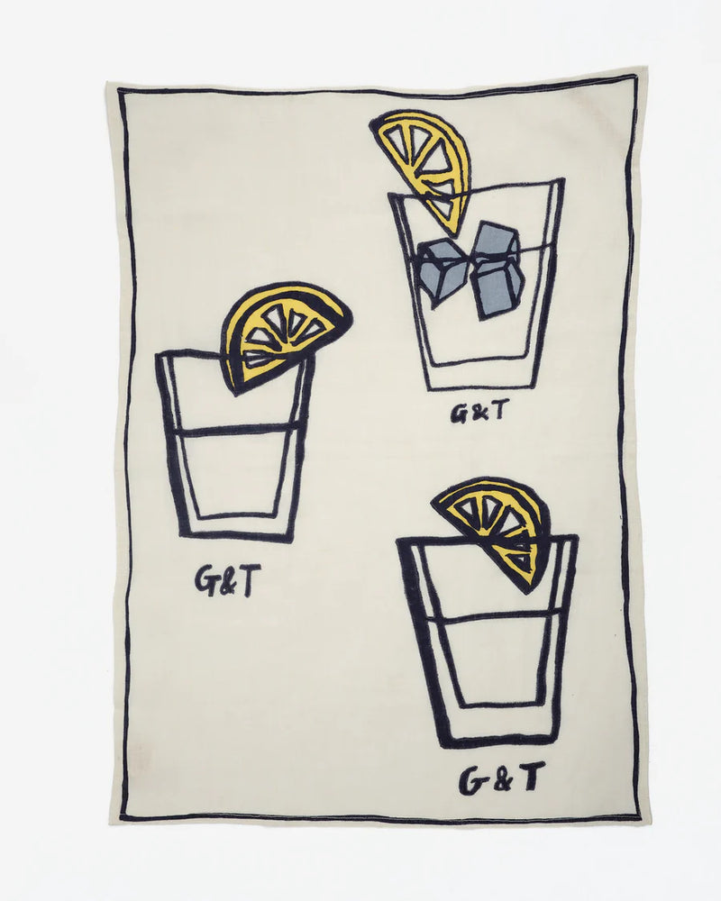 "G&T" Linen Tea Towel