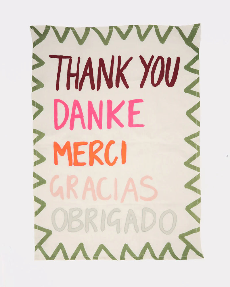"Thank You" Linen Tea Towel