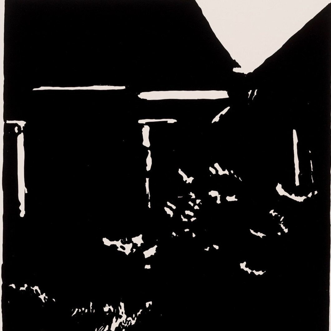 Robert Dash lithograph from Garden Portfolio “An illustration of how the day feels,” 1971 Black