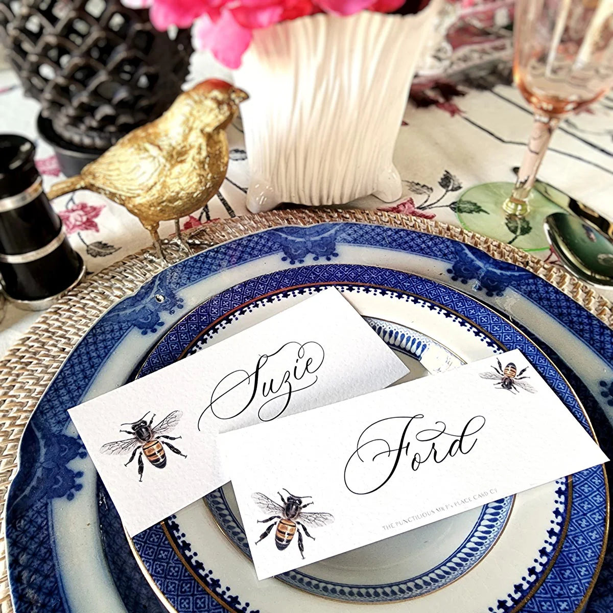 Bees - Custom Place Cards - Laydown
