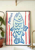 "Poisson" Linen Tea Towel