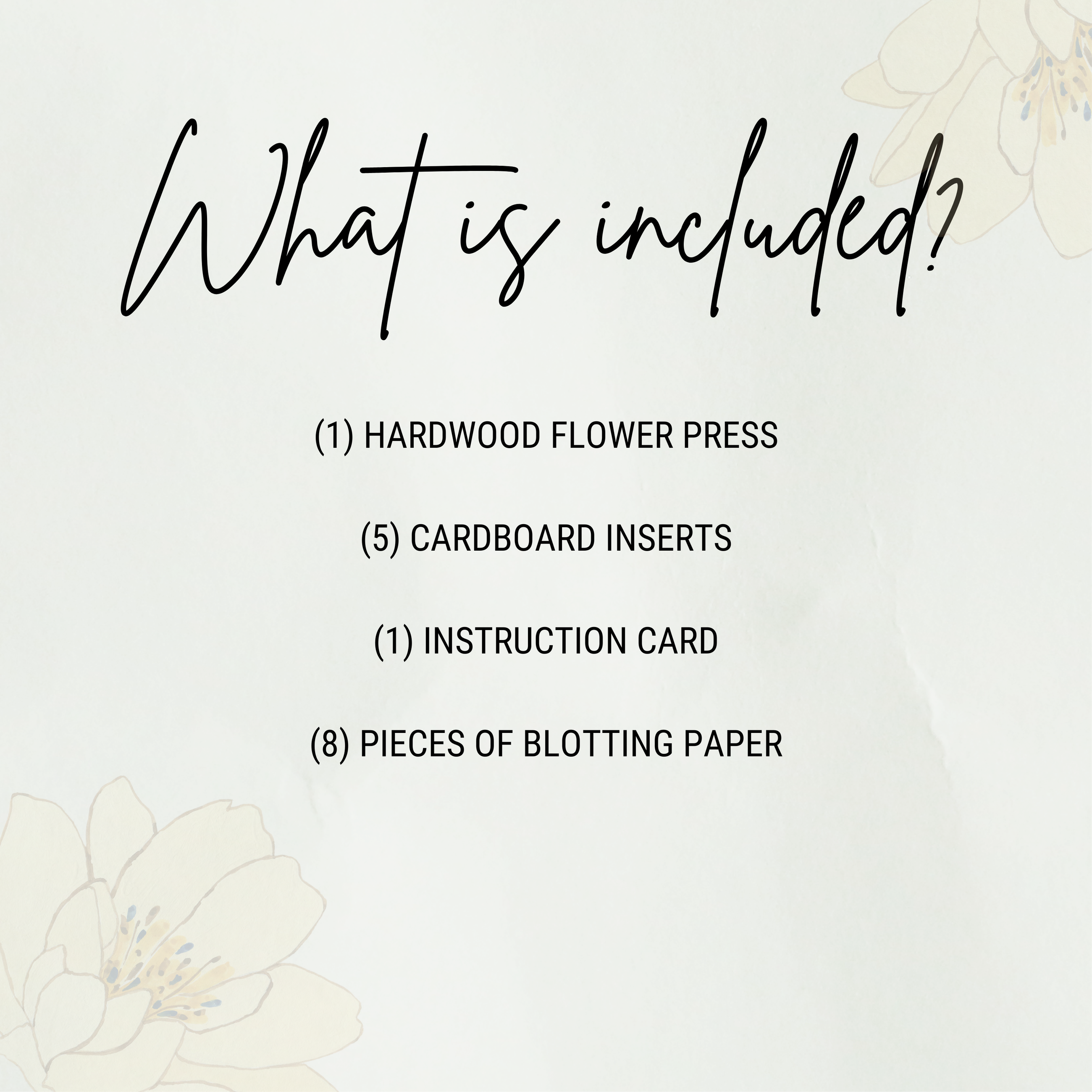 Hardwood Flower Pressing Kit