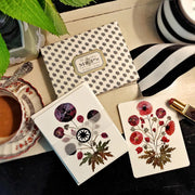 Marian McEvoy: 'Pressed Poppies' Pack of Custom Note Cards