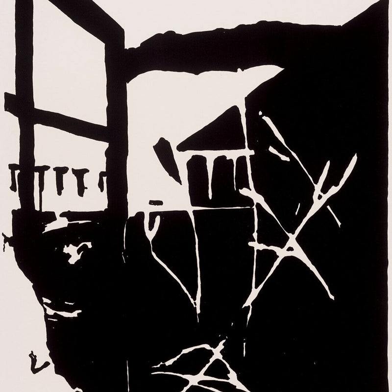 Robert Dash lithograph from Garden Portfolio “When does a mist become a fog?” 1971 Black