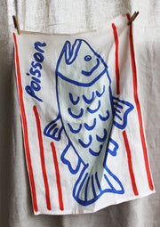 "Poisson" Linen Tea Towel